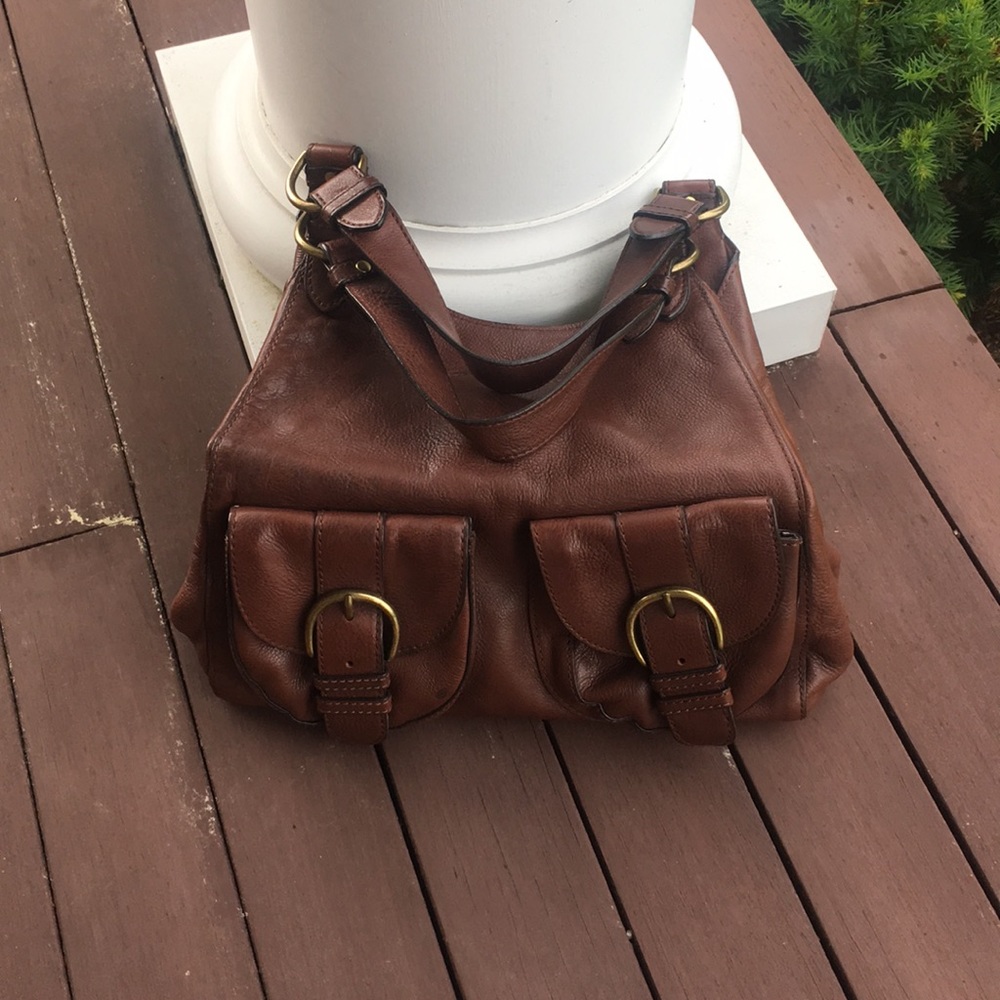 Banana republic leather saddlebag